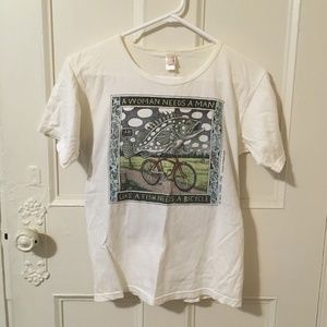 fish on bicycle t-shirt